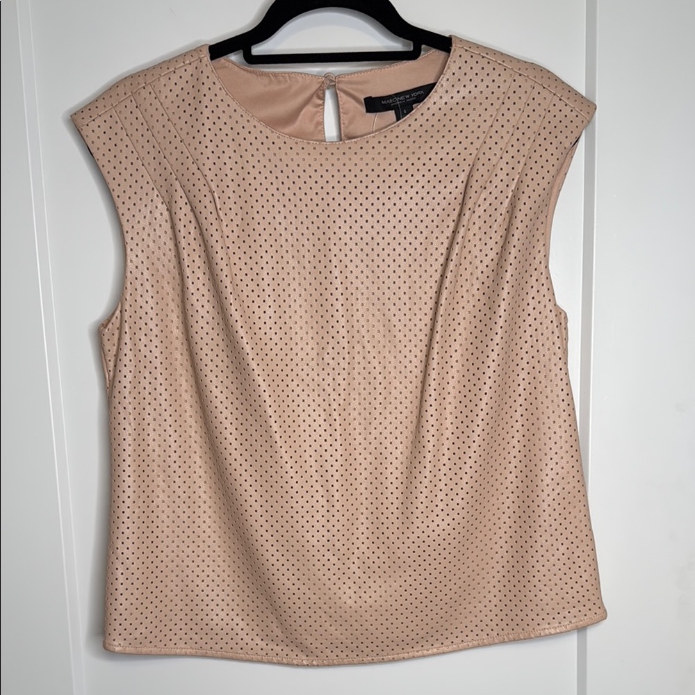 Marc New York Vegan Leather Sleeveless Top - Small